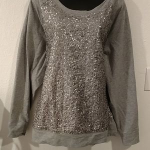 Grey sequin sweater